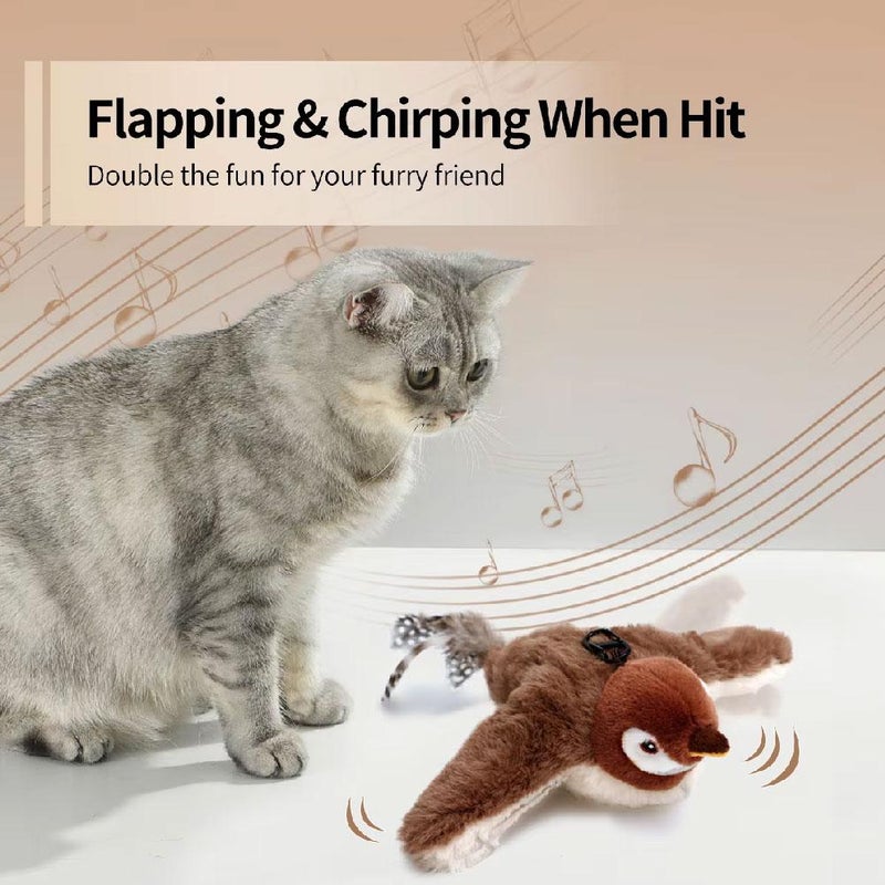 Flying Bird Cat Toy, Flappy Bird Cat Toy Flappy Chase Interactive Cat Toy,flappychase Flapping Flying Bird Cat Toy With Melody for Indoor - Image 5